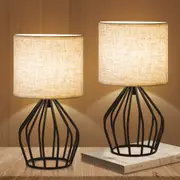 Clora 2 Pack Bedside Table Lamp Minimalist Light Nightstand Bedroom Living Room Desk
