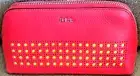 RALPH LAUREN LEIGHTON MAKEUP COSMETIC BAG LEATHER RED RETAIL-$68 NWT
