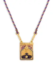 Caroline De Benoist Sesame Talisman Thread Necklace, 25.6
