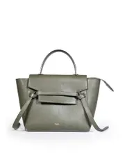 Green Leather Micro Belt Bag