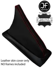 RED STITCH TOP GRAIN LEATHER HANDBRAKE BOOT OVER RUBBER FITS FIAT X1/9 X19