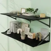 Floating Shelves for Wall, 12 Inch Deep Floating Shelves Set 36"W x 12"D Black