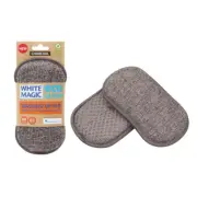 White Magic Eco Cloth Glass/Dish/Cutlery Washing/Scrub Sponge/Wipe/Pad Charcoal