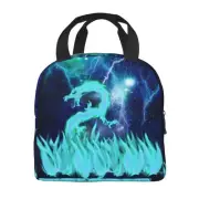 Cyan Dragon Lunch Bag Women Men Cool Lighting Lunch Box for Boys Girls Insula...