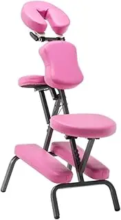 GARENDE Portable Massage Chair Folding Tattoo Chair Seat Scraping Chair for Beauty Tattooing, Pink