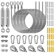 Duerer Sun Shade Sail Hardware Kit 52pcs for Rectangle Triangle Sun Shade Sai