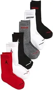 [Jordan] Boys 6-Pk. Crew Socks Shoe Size 3Y-5Y/Sock Size 7-9