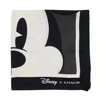 在飛比找momo購物網優惠-【COACH】Disney聯名米奇蠶絲方巾/絲巾/圍巾(黑色