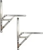 Rannb 2Pcs 12 Inch Stainless Steel Long Side Hung Casement Window Friction Hinges Silver Tone