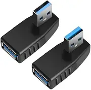 USB 3.0 Adapter 90 Degree Male to Female Coupler Connector Plug Left Angle and Right Angle by Oxsubor