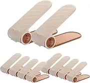 Bingxue Shoe Slots Organizer 10 Pack,Shoe Stackers, Shoe Storage Shoe Space Savers 50%, 4 Levels Adjustable Thickening Double Layer Shoe Holders Shoe Organizer for Closet