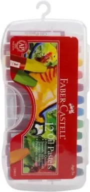 Faber-Castell Blendable Oil Pastels In Durable Storage Case- 12 Vibrant Colors