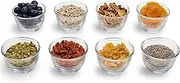Libbey Small Glass Prep Bowl Set - 8 Count, Containers with Lids for Fresh Leftovers, Durable Dishwasher Safe Meal Prep Bowls for Snacks and Food Storage