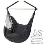 Hammock Chair Hanging Rope Swing Chair, Max 500 Lbs, 2 Seat Cushions