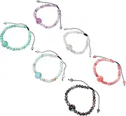 LALAFINA Motion Sickness Bands String Bracelet Set for Girls Bead Bracelet Adjustable Wristband for Women's Fashi