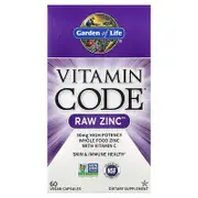 Garden of Life, Vitamin Code, RAW Zinc, 60 Vegan Capsules