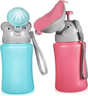 HOLIDYOYO 2 Pcs Cartoon Portable Urinal Emergency Toilet for Camping Travel and Potty Training Leak Design Lightweight and Easy to Use