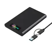 Simplecom SE239 Tool-free 2.5' SATA HDD SSD to USB-C Enclosure with RGB Lights U