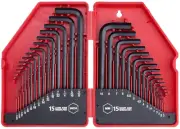 30-Piece Premium Hex Key Allen Wrench Set, SAE and Metric Assortment,