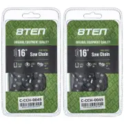 Semi Chisel Chainsaw Chain 16 Inch .050 3/8 55DL for McCulloch Stihl 2 Pack