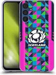 Head Case Designs Officially Licensed Scotland Rugby Neon Training 2023/24 Crest Kit Gel Case [Military Grade Protection] Compatible with Samsung Galaxy A15