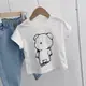 可愛卡通小熊男女童圓領短袖T恤