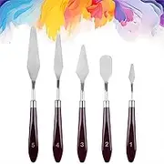 5 PCS Multi-purpose Stainless Steel Spatula Painting Palette Knife Oil Painting Accessories Oil Painting, Canvas, Acrylic Painting Color Matching Set