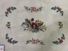 vintage Hiawatha Heirloom hand-made pre-worked needlepoint canvas FLORAL 23x18