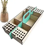 Art Supply Box - Wooden Painting Tool Box | Removable Dividers, Secure Closure, Artist Accessories, Painting Supplies Containers for Brushes, Pencils, Professionals, Hobbyists
