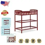 Stylish Emily Changing Table - 1" Changing Pad, Two Shelves & Lightweight Design