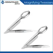 24 Pieces Jewelers Tweezers Magnifying Glass Pick Up Beading Hobby Craft Tool