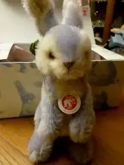 2008 Steiff "Mr. Hopkins" White Ear Tag Limited Ed. #807 of 2008, With Basket