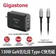 Gigastone 130W GaN氮化鎵四孔充電器黑+C to C 100W快充傳輸線