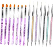 Baluue 1 Set Nail Pen Set Watercolor Painting Pen Finger Miniature Paint Brushes Oil Painting Paint Brush Fine Paint Brush Beaded Bracelets Nail Painting Brushes Kit Decor Pro Acrylic Rod