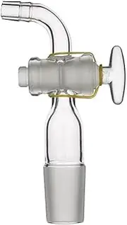 Joint Lab 90 Degree Adapter with Glass Stopcock - Compatible with 14/23, 19/26, 24/29, 29/32 Glassware(14-23)