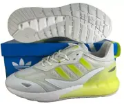 Adidas Men's Originals ZX 2K Boost 2.0 Neon Slime Green White Shoes GZ7734 $150