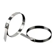 50xStainless Steel Cable Ties SS304 Marine Grade Zip Strap Locking Wrap 100-800mm