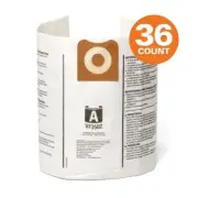 RIDGID Dust Bags, Size A for Select 12 to 16 Gal. Wet/Dry Shop Vacuums (36-Pack)