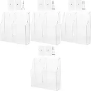Wall Mount Remote Holder Smartphone Charging Organizer Transparent Storage Box for Tv Air Conditioner Remotes Easy Installation for Home Office