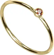 [uGems] 14kt Gold Filled Orangey-Red-Color CZ Stacking Ring Size 7