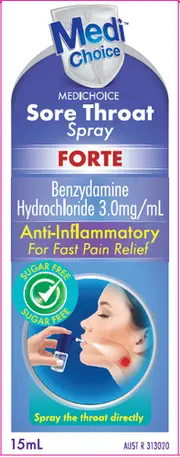 Medichoice Sore Throat Spray Max 15Ml