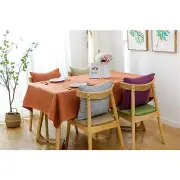Simple Style Linen Solid Color Tablecloth Cotton Linen Plain Tablecloth