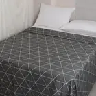 Grey Cotton Flat Bed Sheets Hotel Luxury Full Size Top Sheet Breathable Flat ...