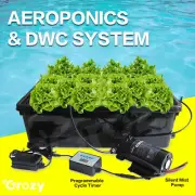 Aeroponics + DWC Growing System Clone Station Mist Pump Cycle Timer Complete Kit