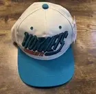RARE! Deadstock! Vintage Charlotte Hornets Two Tone Adjustable Snapback Cap (JB)