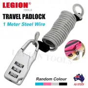 Combination Travel Lock Padlock Locker 3 digit Security Suitcase Luggage Wire