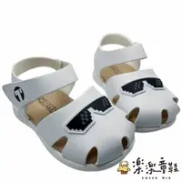 在飛比找蝦皮商城精選優惠-台灣製眼鏡造型學步涼鞋-白色 男童鞋 台灣製童鞋 學步鞋 兒