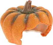 Ipetboom Turtle Tank Accessories Halloween Pumpkin Figurine Resin Fish Tank Statue Reptile Hideout Cave Hut Aquarium Decorations
