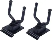 Kisangel 2PCS Wall Mount Guitar Hooks Durable Plastic Bracket Hanger for Acoustic Electric Bass Folk Guitars Easy Installation Space Saving Design Black
