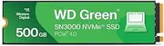Western Digital 500GB WD Green SN3000 NVMe Internal SSD - Solid State Drive - Gen4 PCIe, M.2 2280, Up to 5,000 MB/s - WDS500G4G0E